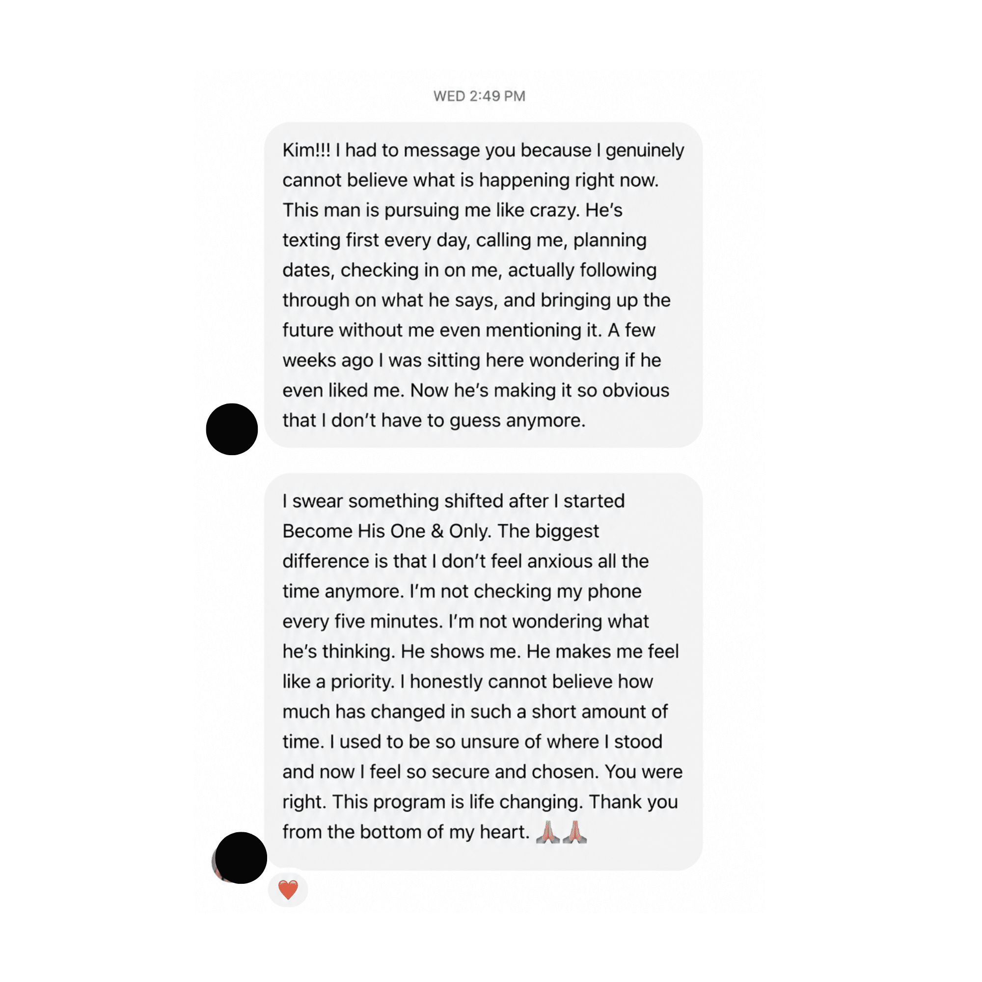 Client testimonial