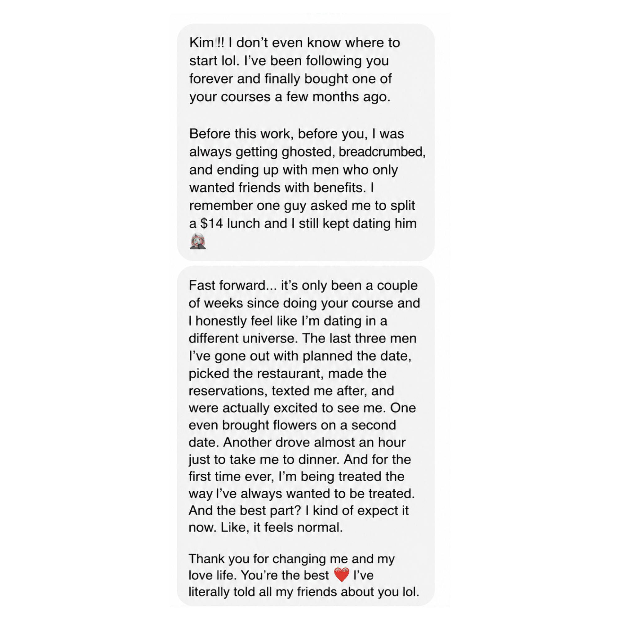 Princess Treatment testimonial