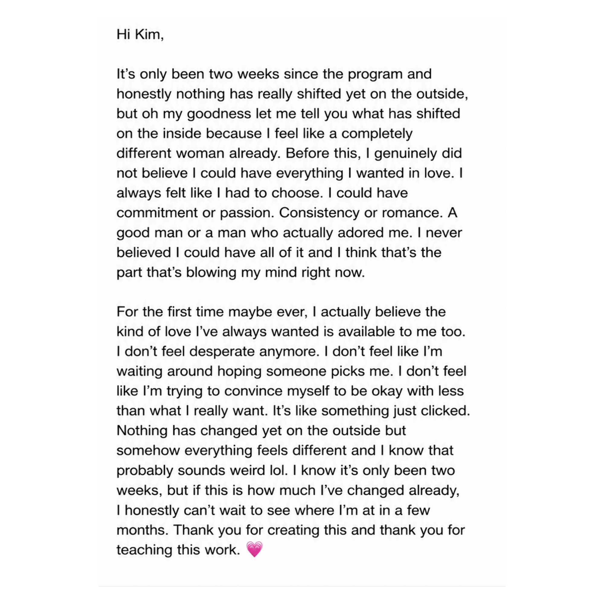 Princess Treatment testimonial